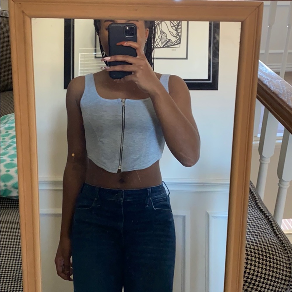 Grey corset top